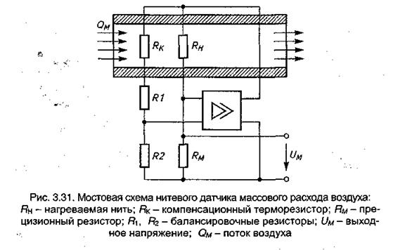 Схема датчика расхода воздуха