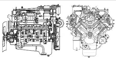 Двигатель камаз чертеж