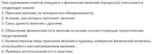 Конкретизация критериев оценки качества усвоенных знаний, умений и навыков