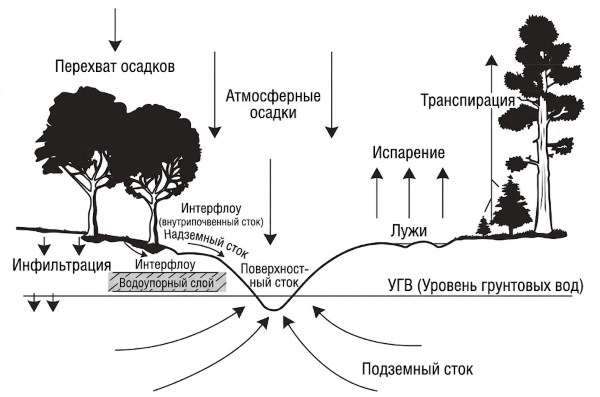Гидрологические факторы формирования временных водоемов: инфильтрация, сток и региональные особенности