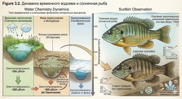 Концентрация растворенных веществ во временных водоемах: высыхание, замерзание и химическая динамика